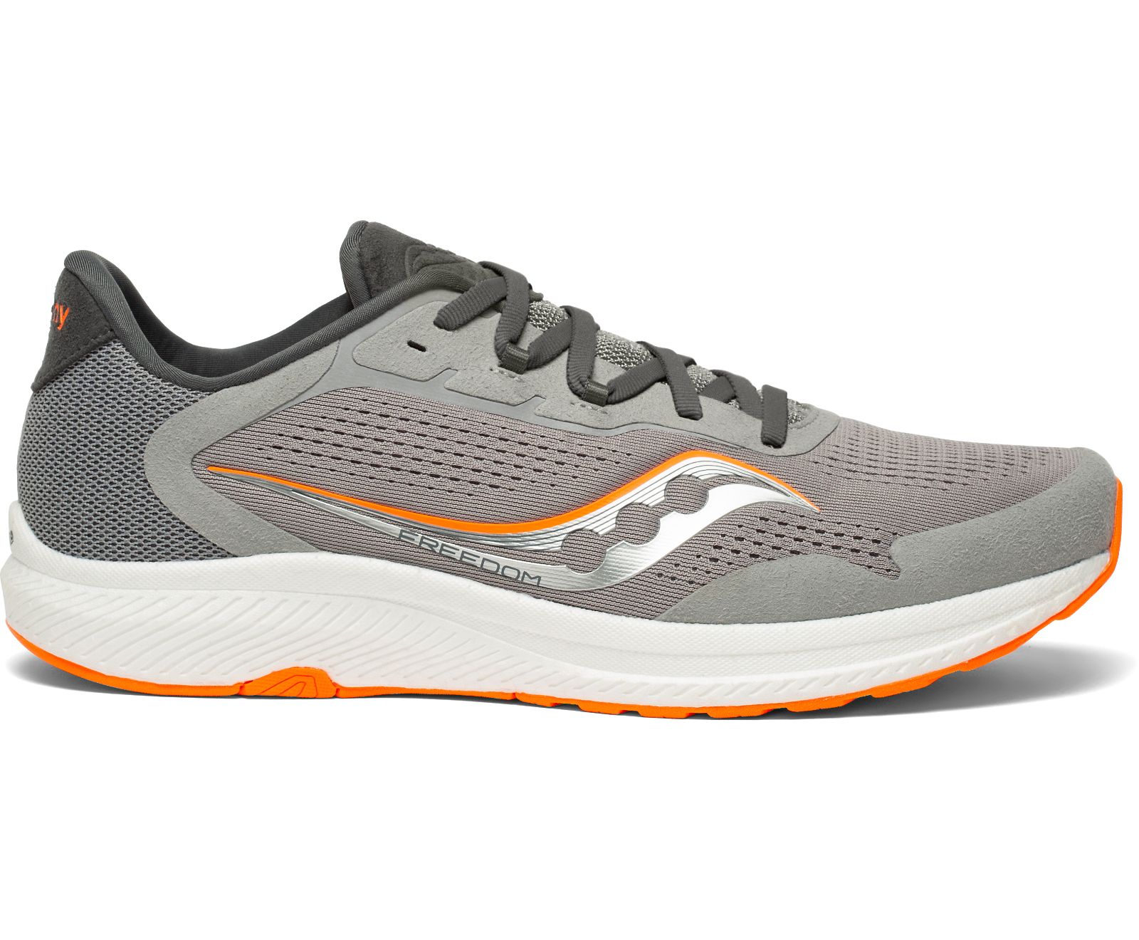 Men\'s Saucony Freedom 4 Running Shoes Grey / Orange | Singapore 484HAPK